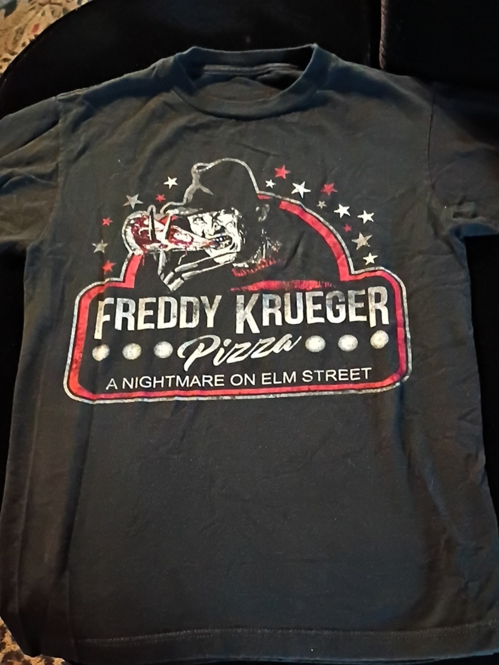 Freddy Krueger Pizza Graphic Tee - Black